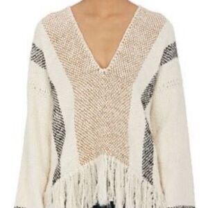 Ulla Johnson Alpaca Blend Isolda Hand Crafted Peruvian Poncho Sz M/L